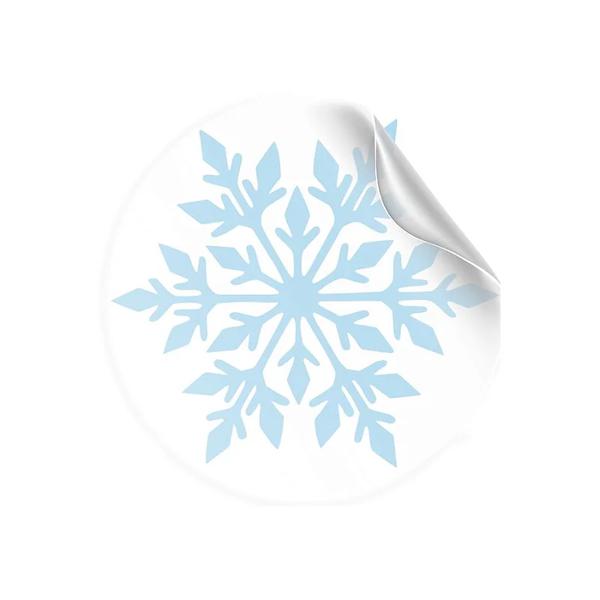 ETIQUETA REDONDA TRANSPARENTE FLOCO DE NEVE REF.2301 30UN STICKR