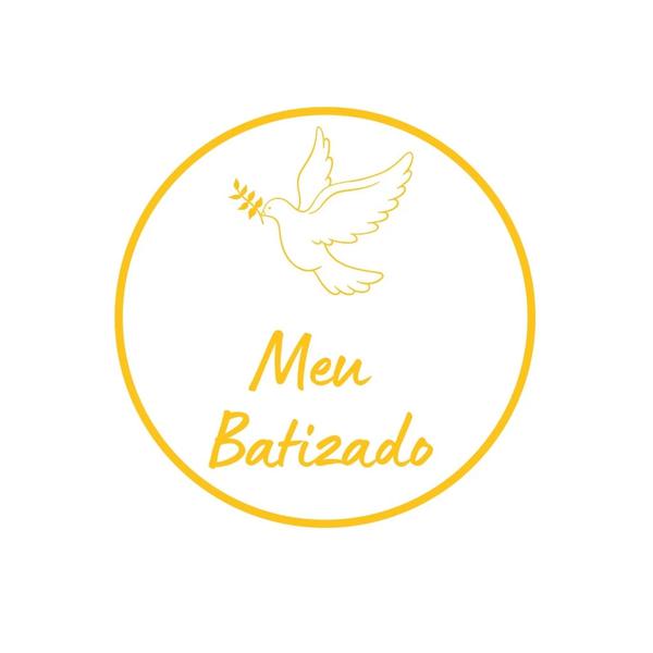 ETIQUETA REDONDA TRANSPARENTE MEU BATIZADO REF.2199 30UN STICKR
