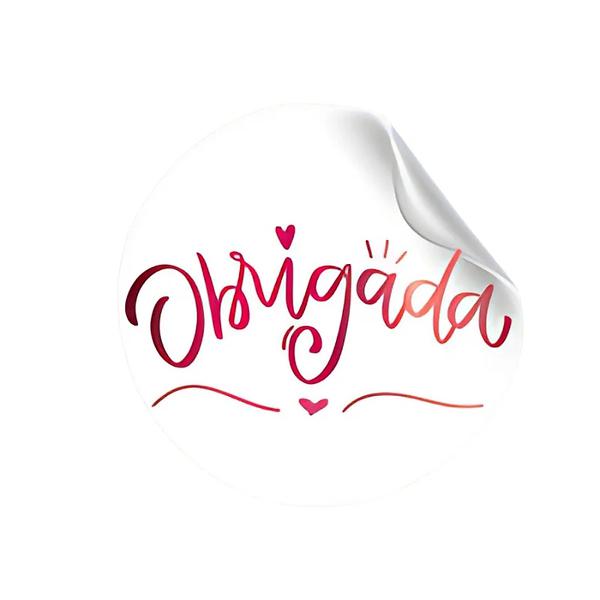 ETIQUETA REDONDA TRANSPARENTE OBRIGADA REF.2233 30UN STICKR