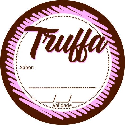 ETIQUETA REDONDA TRUFA MARROM REF.C24 60UN HIPER