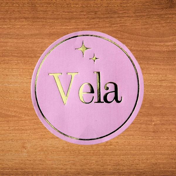 ETIQUETA REDONDA VELA PINK REF.2363 20UN STICKR