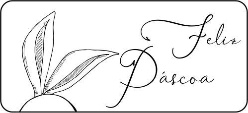 ETIQUETA RETANGULAR FELIZ PASCOA ORELHINHA REF.P24 100UN HIPER