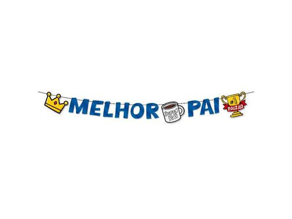 FAIXA DECORATIVA METALIZADA O MELHOR PAI UN REGINA
