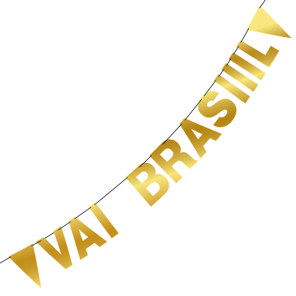 FAIXA DECORATIVA VAI BRASIL COPA DO MUNDO METALIZADA UN REGINA