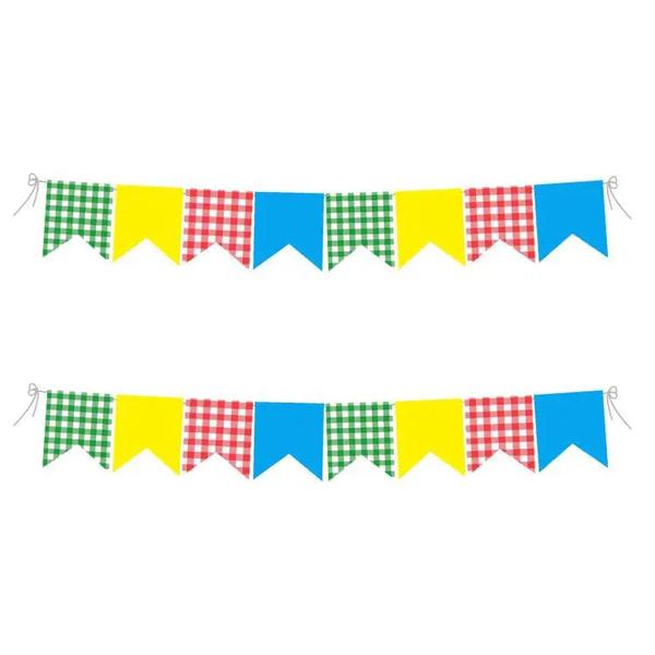 FAIXA JUNINA BANDEIRINHAS XADREZ UN PIFFER