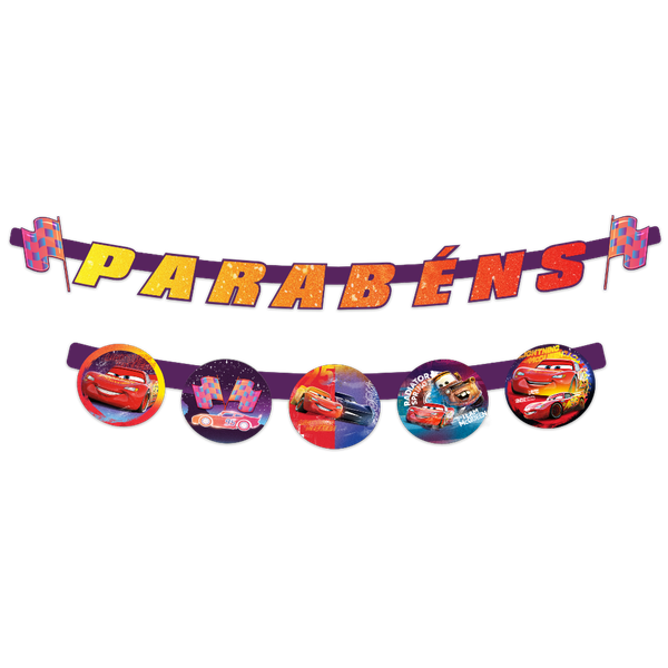 FAIXA PARABENS CARROS 3 UN REGINA