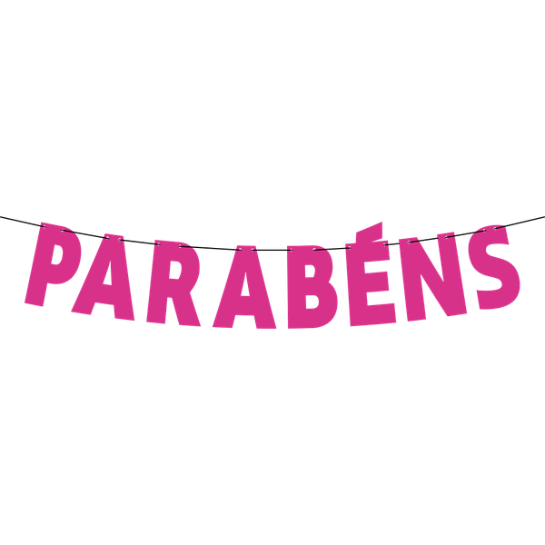 FAIXA PARABENS COLORS PINK UN REGINA