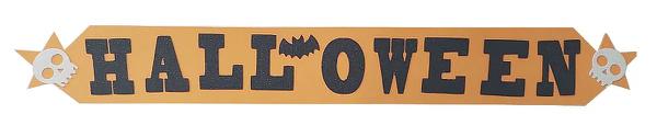 FAIXA RETA HALLOWEEN LARANJA/PRETO UN KI LETRAS