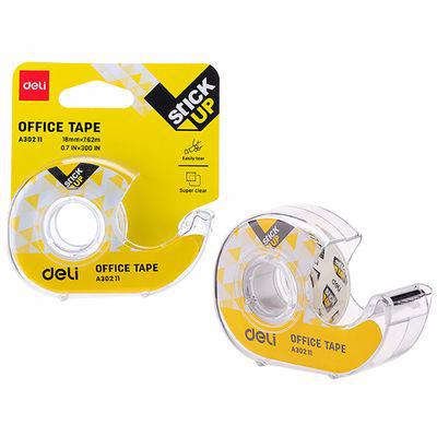 FITA ADESIVA TRANSPARENTE COM SUPORTE 18MMX7,62M UN DELI