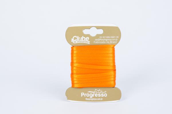 FITA CETIM DUPLO 4MMX10MT COR 066 LARANJA UN PROGRESSO