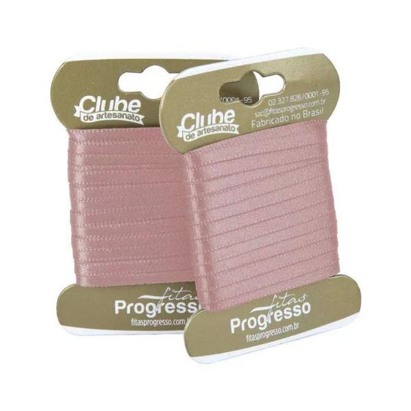 FITA CETIM DUPLO 4MMX10MT COR 1143 ROSA VELHO UN PROGRESSO