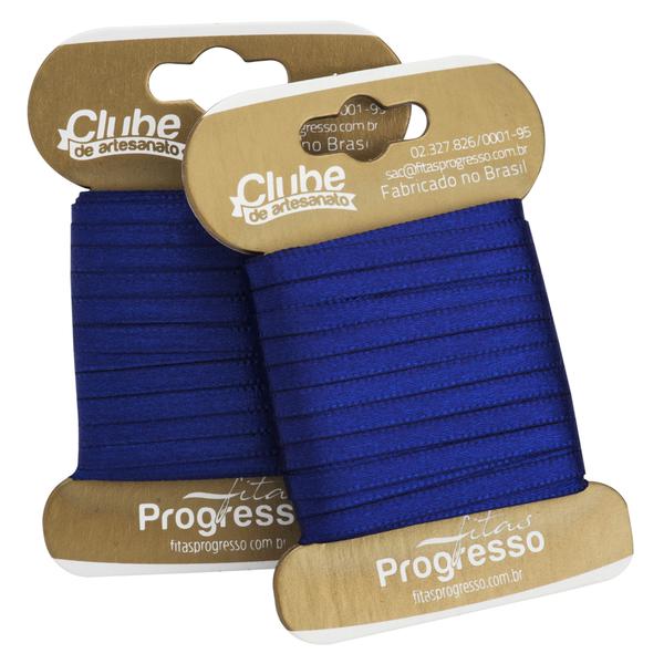 FITA CETIM DUPLO 4MMX10MT COR 1199 AZUL BIC UN PROGRESSO