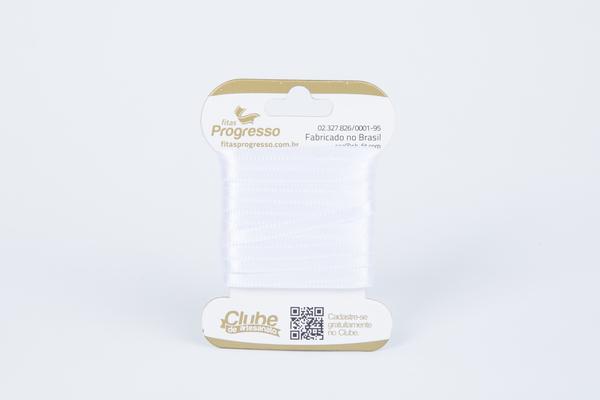 FITA CETIM DUPLO 4MMX10MT COR 201 BRANCO UN PROGRESSO