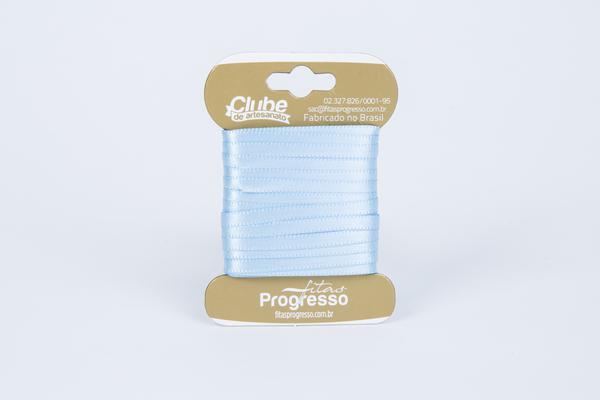 FITA CETIM DUPLO 4MMX10MT COR 212 AZUL BEBE UN PROGRESSO