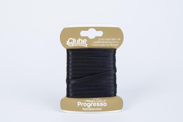 FITA CETIM DUPLO 4MMX10MT COR 219 PRETO UN PROGRESSO