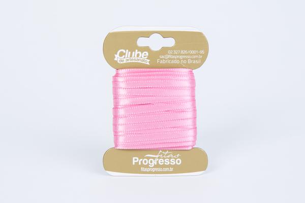 FITA CETIM DUPLO 4MMX10MT COR 240 ROSA ESCURO UN PROGRESSO