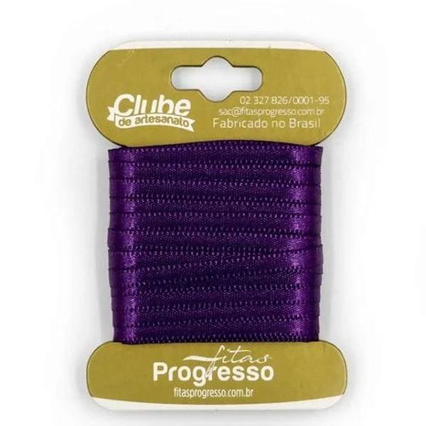 FITA CETIM DUPLO 4MMX10MT COR 675 VIOLETA UN PROGRESSO