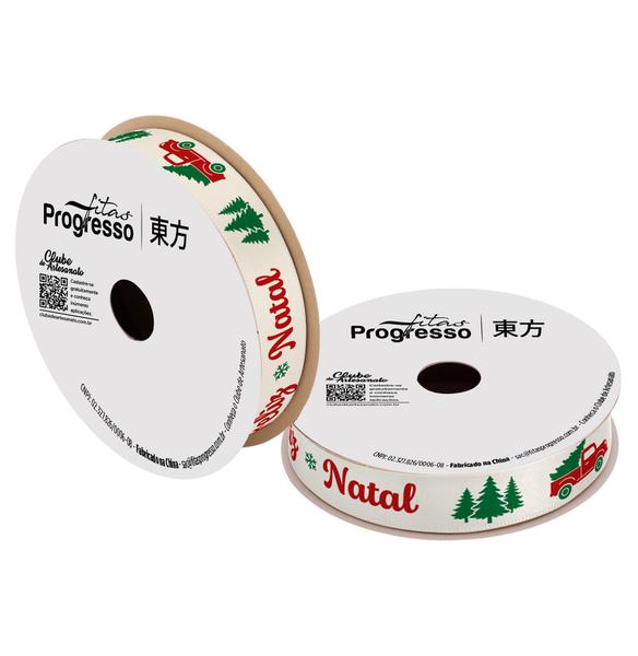 FITA CETIM NATAL 15MMX10MT COR 149 FELIZ NATAL E PINHEIROS ECF003S UN PROGRESSO