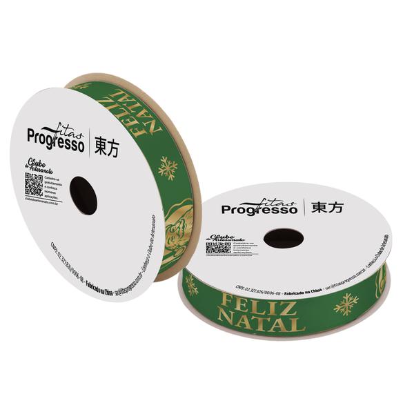 FITA CETIM NATAL 15MMX10MT COR 528 FELIZ NATAL VERDE ECF003H UN PROGRESSO