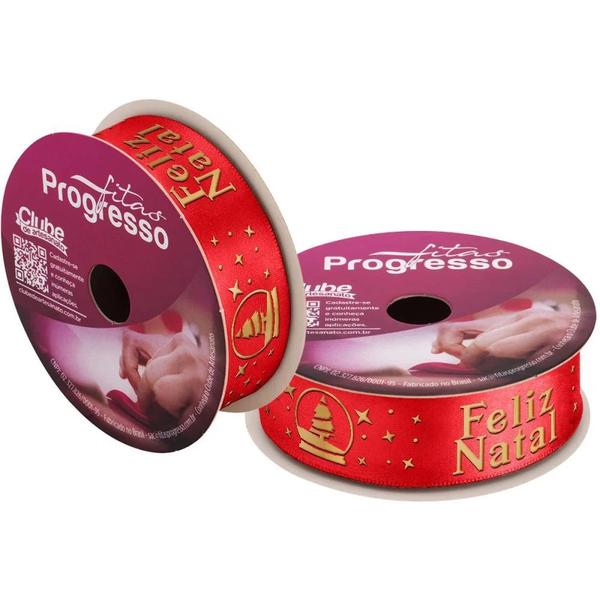 FITA CETIM NATAL 22MMX10MT COR 026 FELIZ NATAL ALTO RELEVO ECF005F UN PROGRESSO