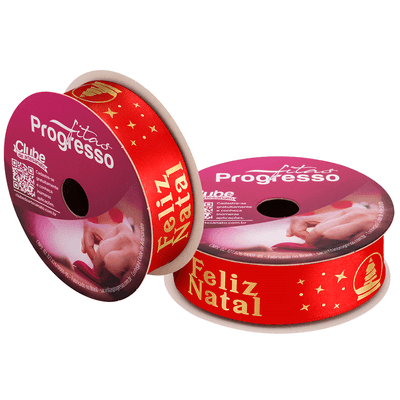 FITA CETIM NATAL 22MMX10MT COR 1079 FELIZ NATAL VERMELHO ECF005H UN PROGRESSO