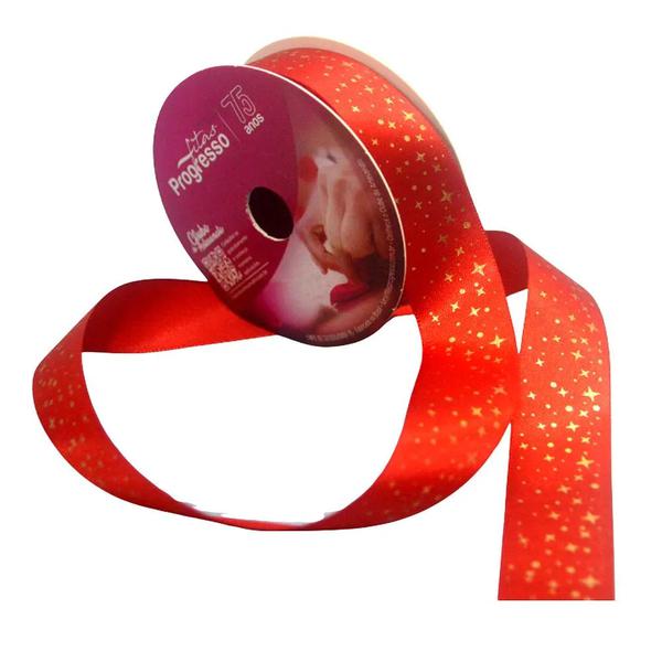 FITA CETIM NATAL 22MMX10MT COR 1082 ESTRELAS DE NATAL  ECF005H UN PROGRESSO