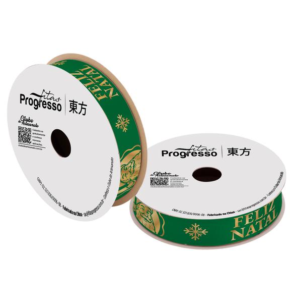 FITA CETIM NATAL 22MMX10MT COR 1120 FELIZ NATAL VERDE ECF005H UN PROGRESSO