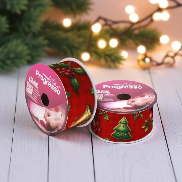 FITA CETIM NATAL 22MMX10MT COR 216 ELEMENTOS NATALINOS ECF005TR UN PROGRESSO