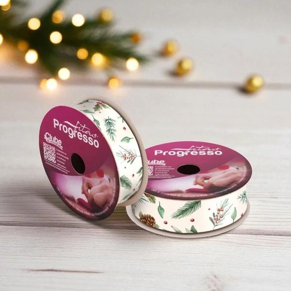 FITA CETIM NATAL 22MMX10MT COR 220 GALHOS E PINHAS DE NATAL  ECF005TR UN PROGRESSO