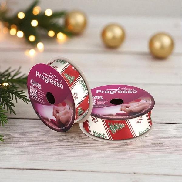 FITA CETIM NATAL 22MMX10MT COR 222 PINHEIRO LISTRADO ECF005TR UN PROGRESSO