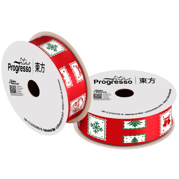 FITA CETIM NATAL 22MMX10MT COR 309 SELOS DE NATAL UN PROGRESSO