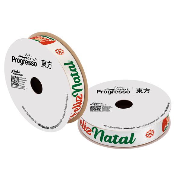 FITA CETIM NATAL 22MMX10MT COR 310 FELIZ NATAL E PINHEIROS UN PROGRESSO