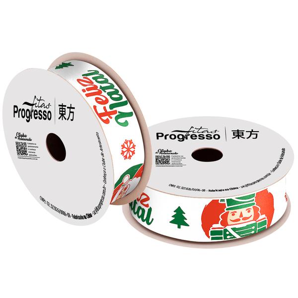 FITA CETIM NATAL 22MMX10MT COR 312 FELIZ NATAL QUEBRA NOZES UN PROGRESSO