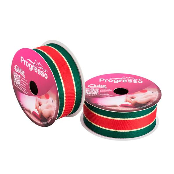FITA CETIM NATAL 30MMX10MT COR 001 LISTRADO NATALINO LN007 UN PROGRESSO