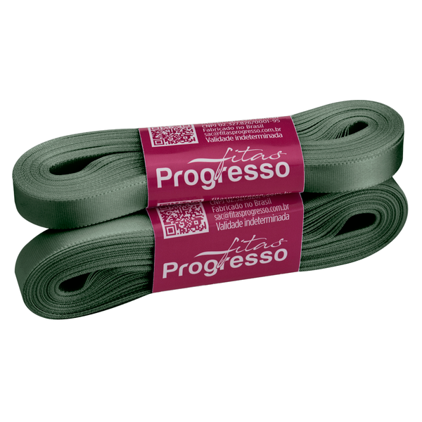 FITA CETIM SIMPLES 10MMX10MT COR 2059 VERDE OLIVA UN PROGRESSO