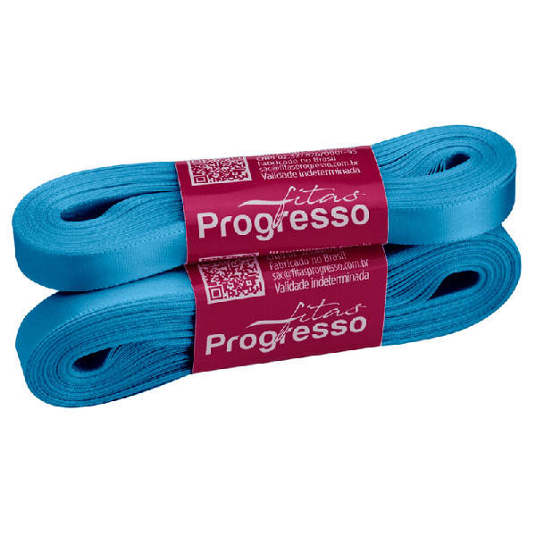 FITA CETIM SIMPLES 10MMX10MT COR 2085 AZUL CÉU UN PROGRESSO