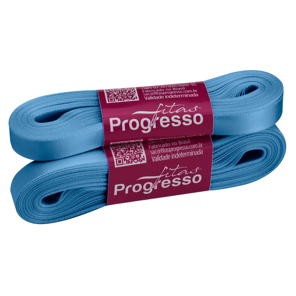 FITA CETIM SIMPLES 10MMX10MT COR 2085 AZUL CÉU UN PROGRESSO