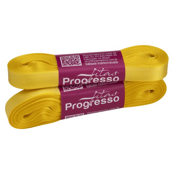 FITA CETIM SIMPLES 10MMX10MT COR 763 AMARELO GEMA UN PROGRESSO