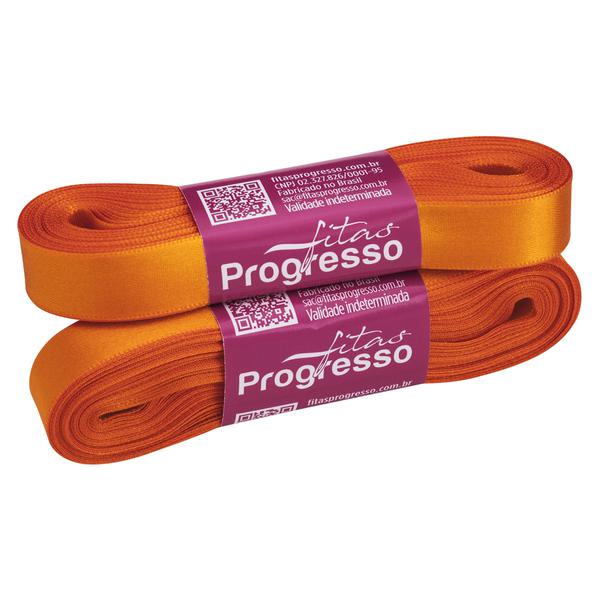 FITA CETIM SIMPLES 15MMX10MT COR 066 LARANJA UN PROGRESSO