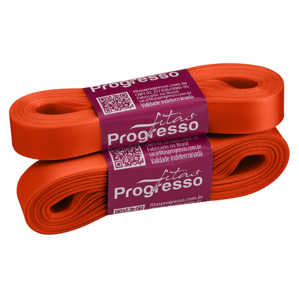 FITA CETIM SIMPLES 15MMX10MT COR 1235 LARANJA ABOBORA UN PROGRESSO