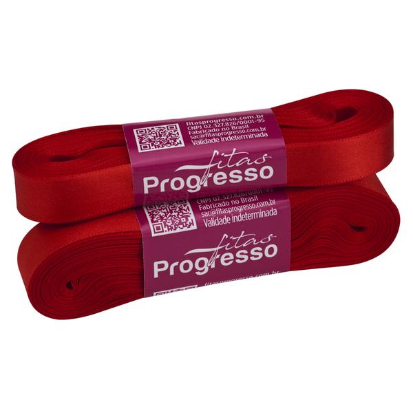 FITA CETIM SIMPLES 15MMX10MT COR 1354 VERMELHO TOMATE UN PROGRESSO