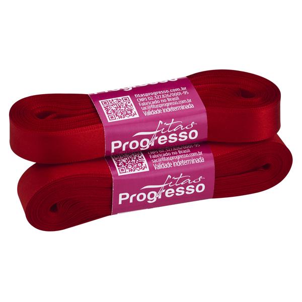FITA CETIM SIMPLES 15MMX10MT COR 209 VERMELHO UN PROGRESSO