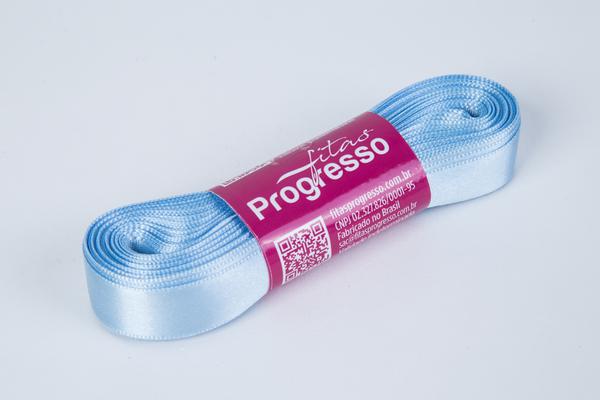 FITA CETIM SIMPLES 15MMX10MT COR 212 AZUL BEBE UN PROGRESSO