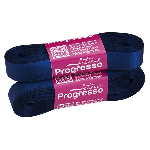 FITA CETIM SIMPLES 15MMX10MT COR 215 AZUL MARINHO UN PROGRESSO