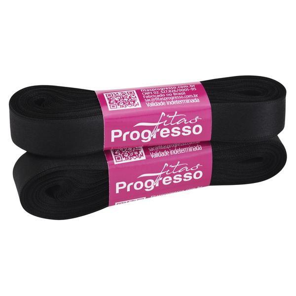 FITA CETIM SIMPLES 15MMX10MT COR 219 PRETO UN PROGRESSO