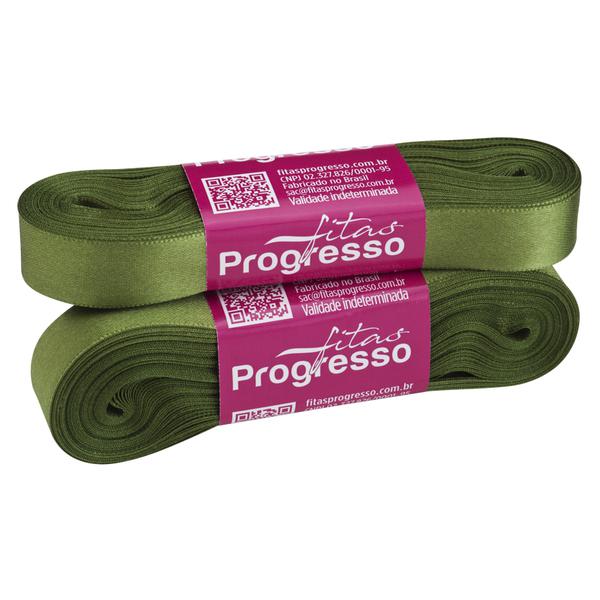 FITA CETIM SIMPLES 15MMX10MT COR 249 VERDE MILITAR UN PROGRESSO