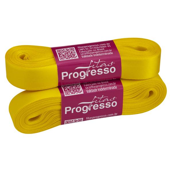 FITA CETIM SIMPLES 15MMX10MT COR 763 AMARELO GEMA UN PROGRESSO