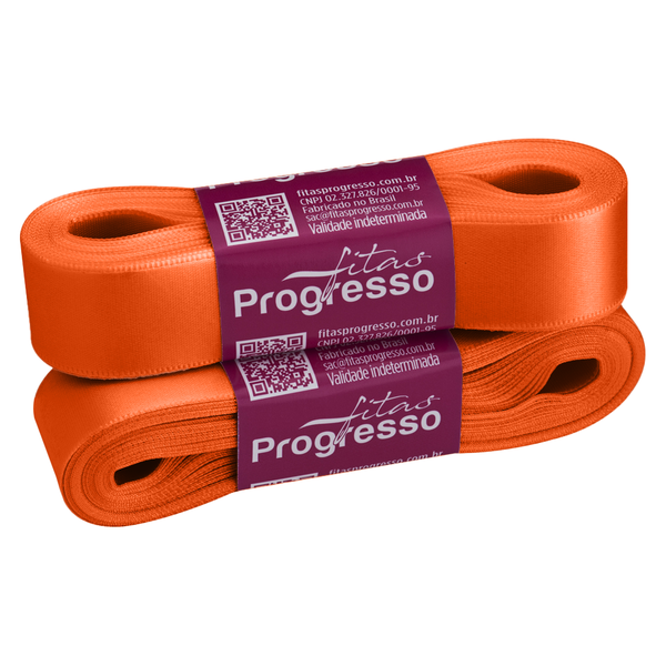 FITA CETIM SIMPLES 22MMX10MT COR 1235 LARANJA ABOBORA UN PROGRESSO