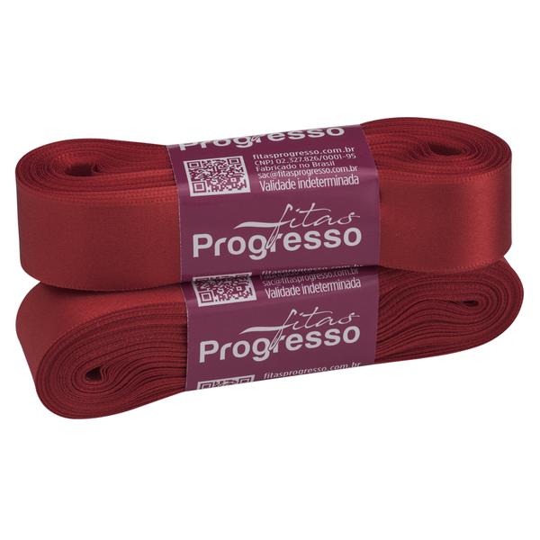 FITA CETIM SIMPLES 22MMX10MT COR 1354 VERMELHO TOMATE UN PROGRESSO