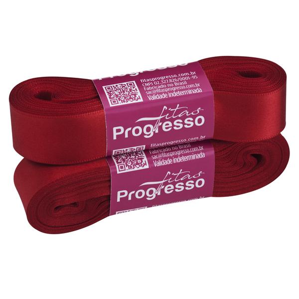 FITA CETIM SIMPLES 22MMX10MT COR 209 VERMELHO UN PROGRESSO